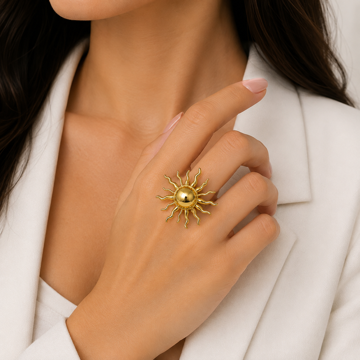 Gold Sunburst Ring