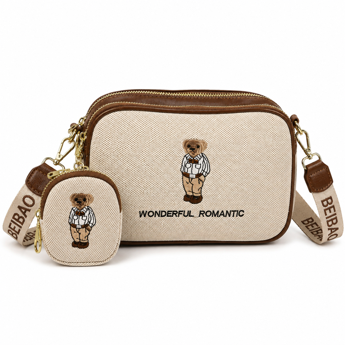 BEIBAO Teddy Crossbody 🧸🤎