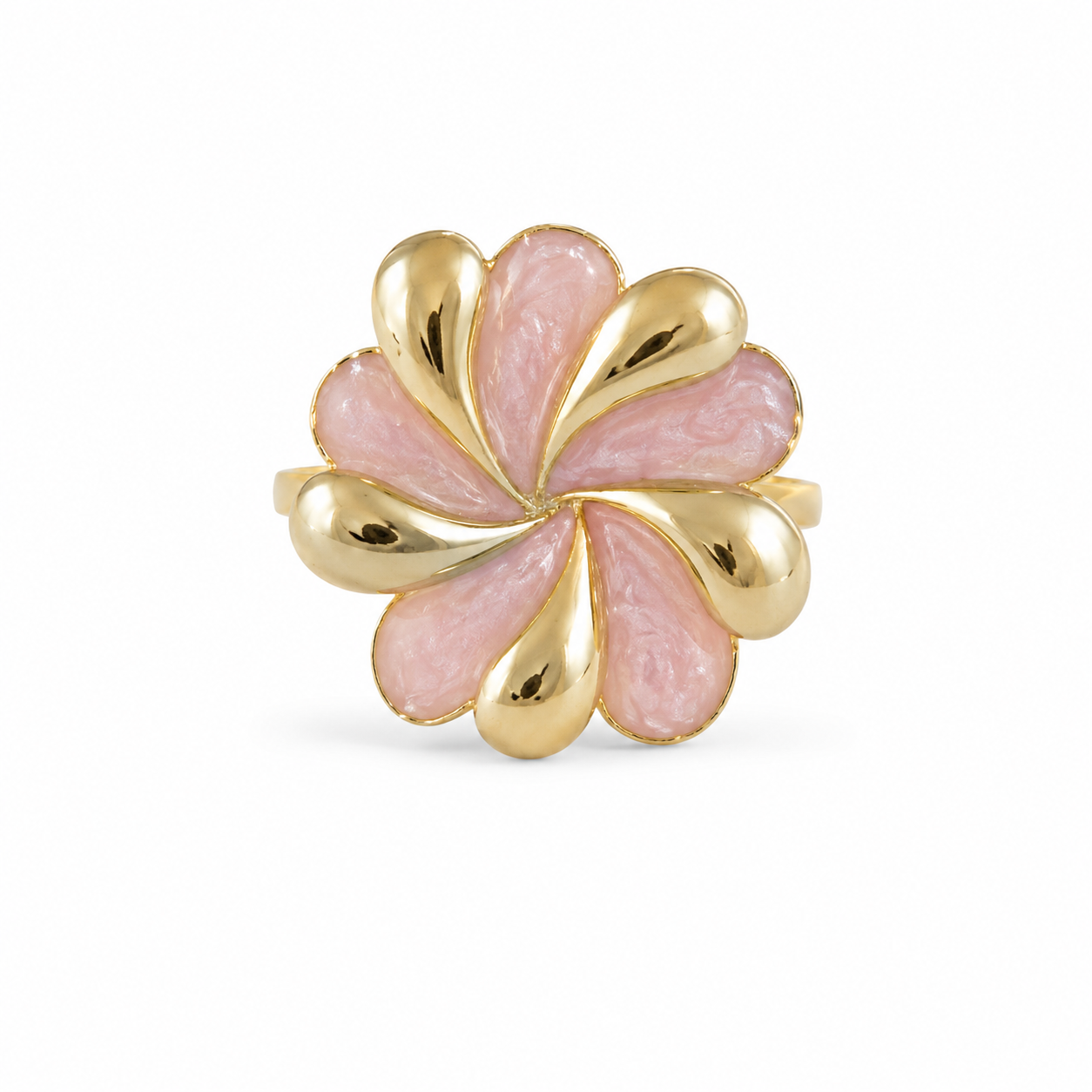 Pink Gold Flower Ring