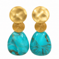 Turquoise Spiral Earrings 💙