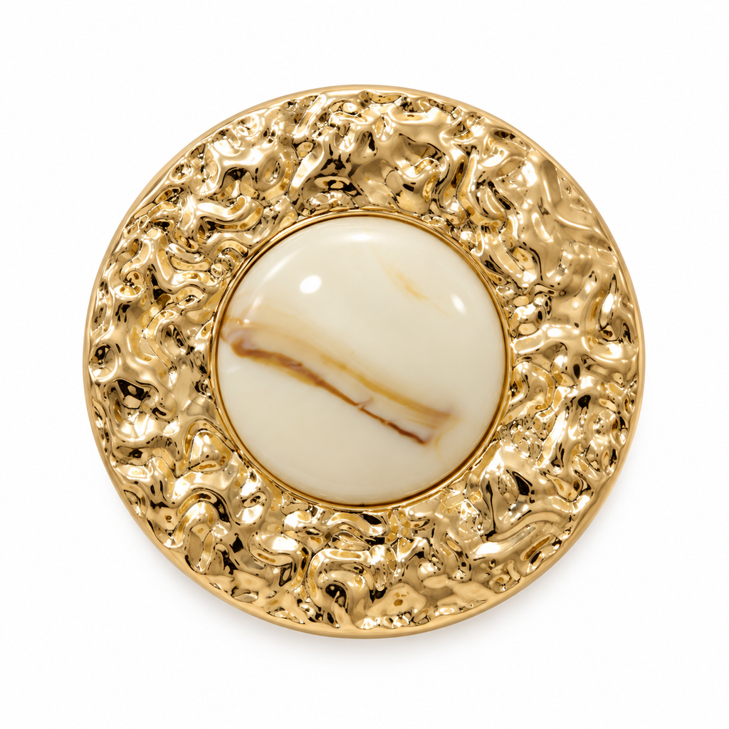 Ivory Stone Brooch ✨🤍