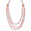 Pink Crystal Cascade Necklace