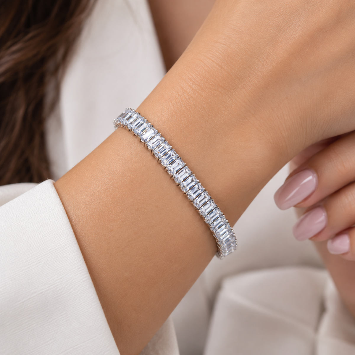 Crystal Baguette Tennis Bracelet ✨💎