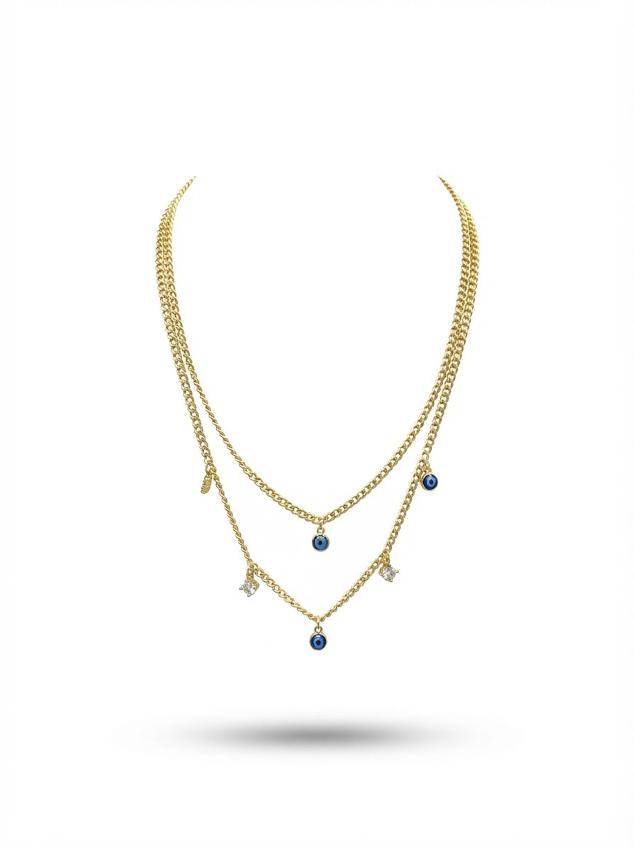 (Lucky Eyes Layered Necklace)