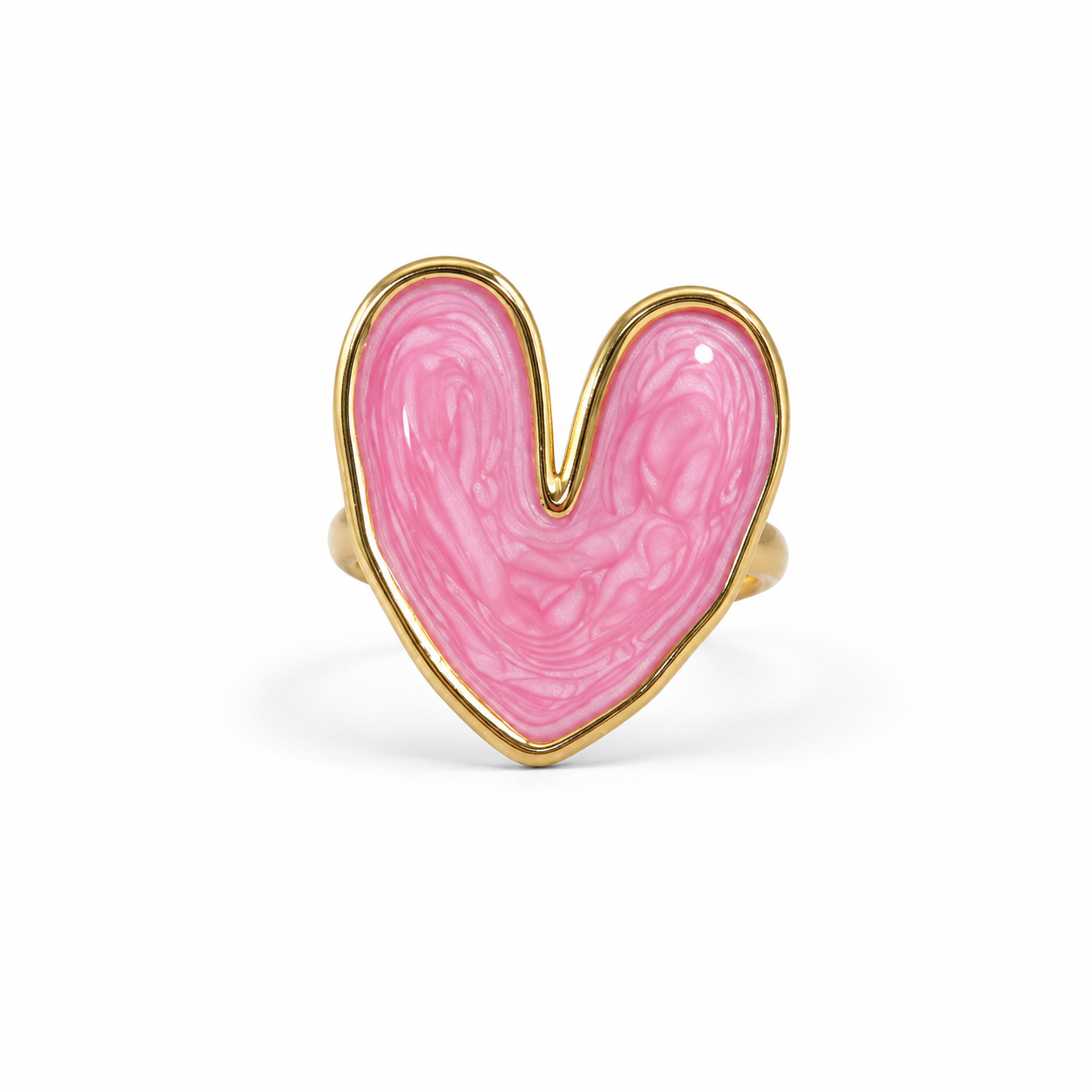 Pink Gold Heart Ring