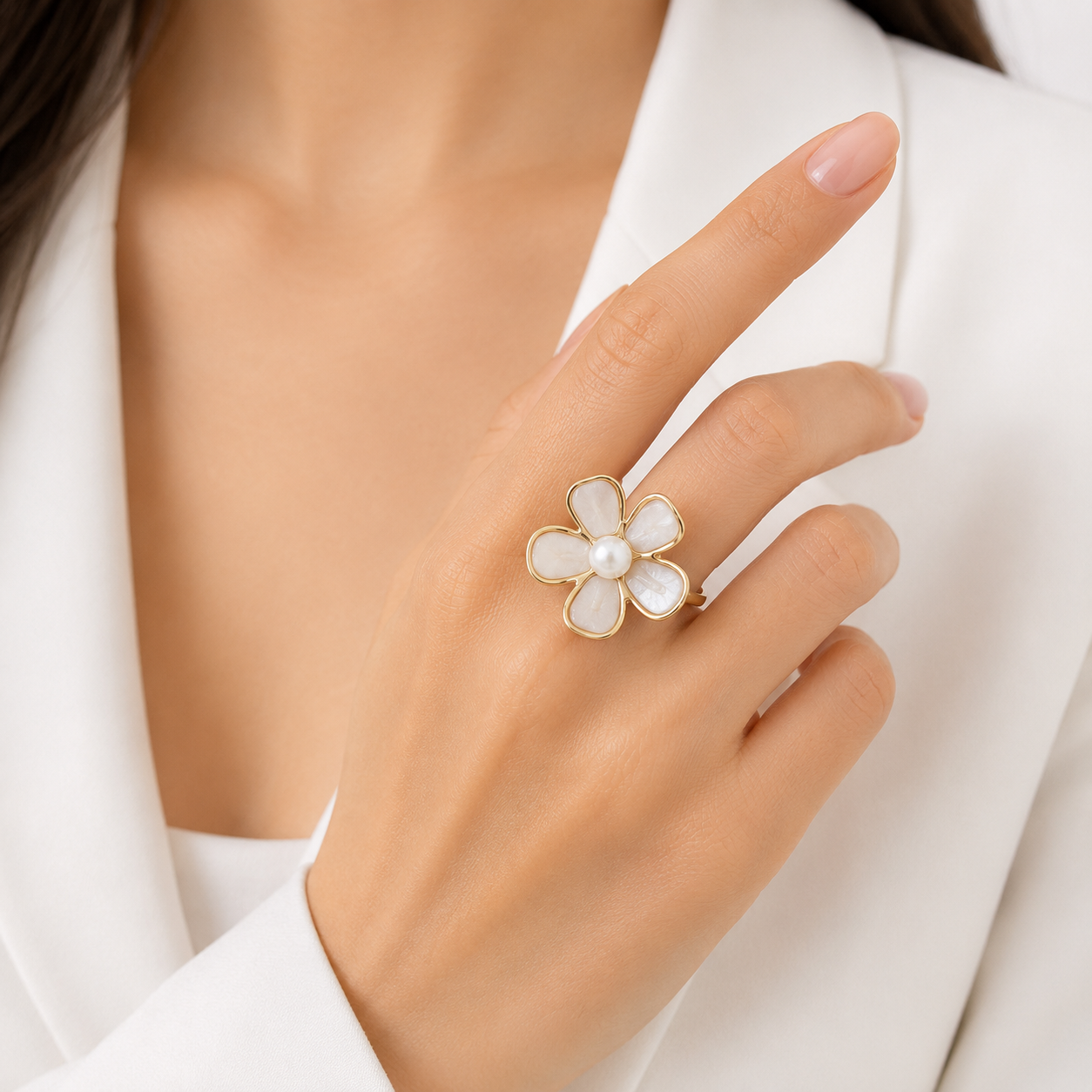 Pearl Flower Ring