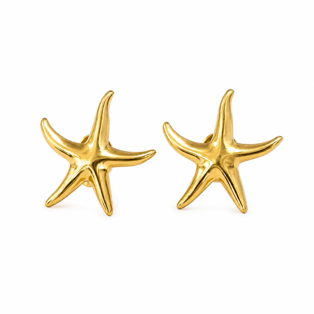 Golden Starfish Earrings