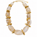 Ivory Gold Petal Necklace ✨