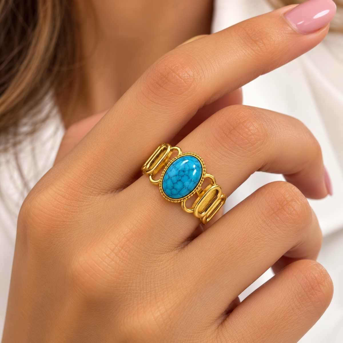 Azure Elegance Ring