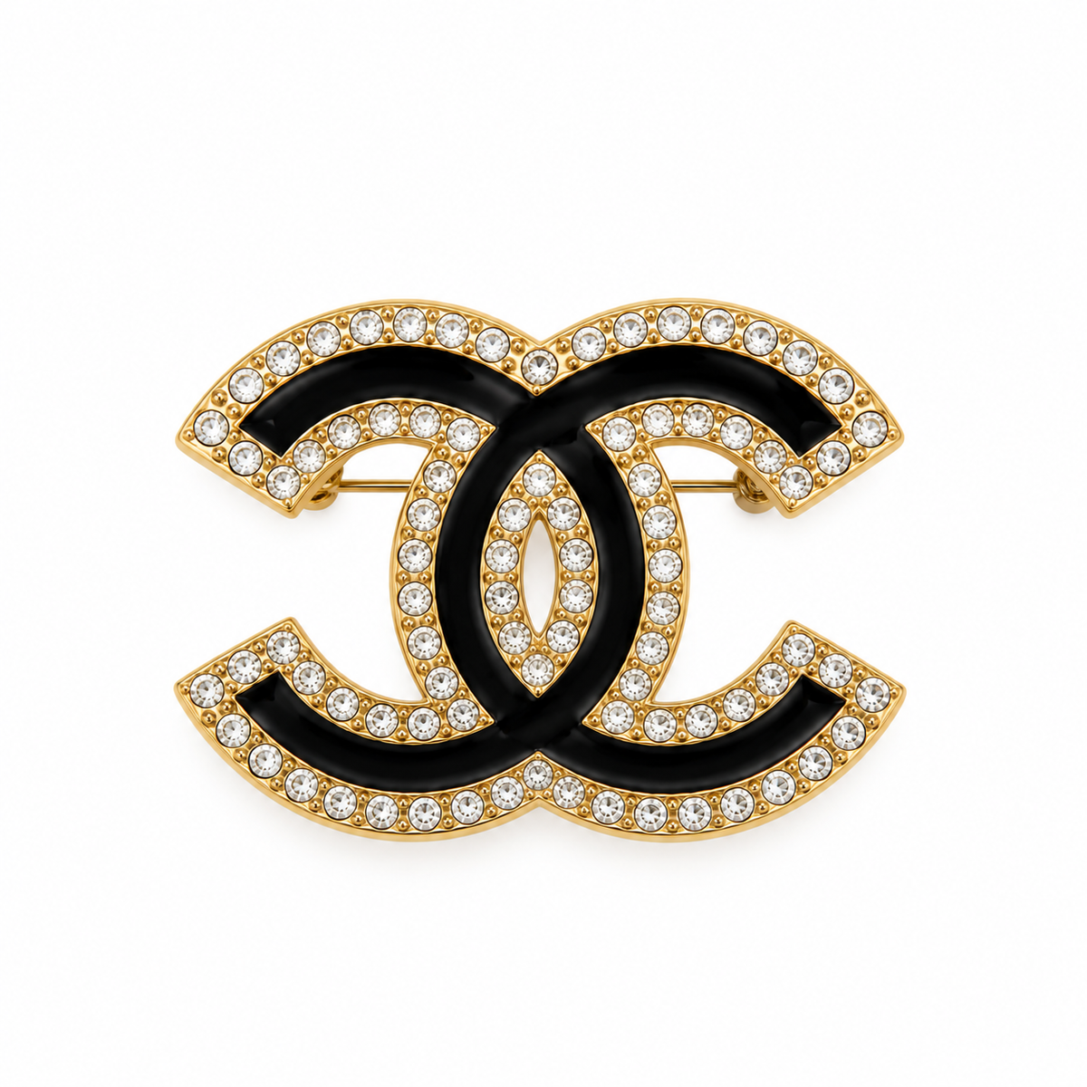 Black Crystal Elegance Brooch 🖤