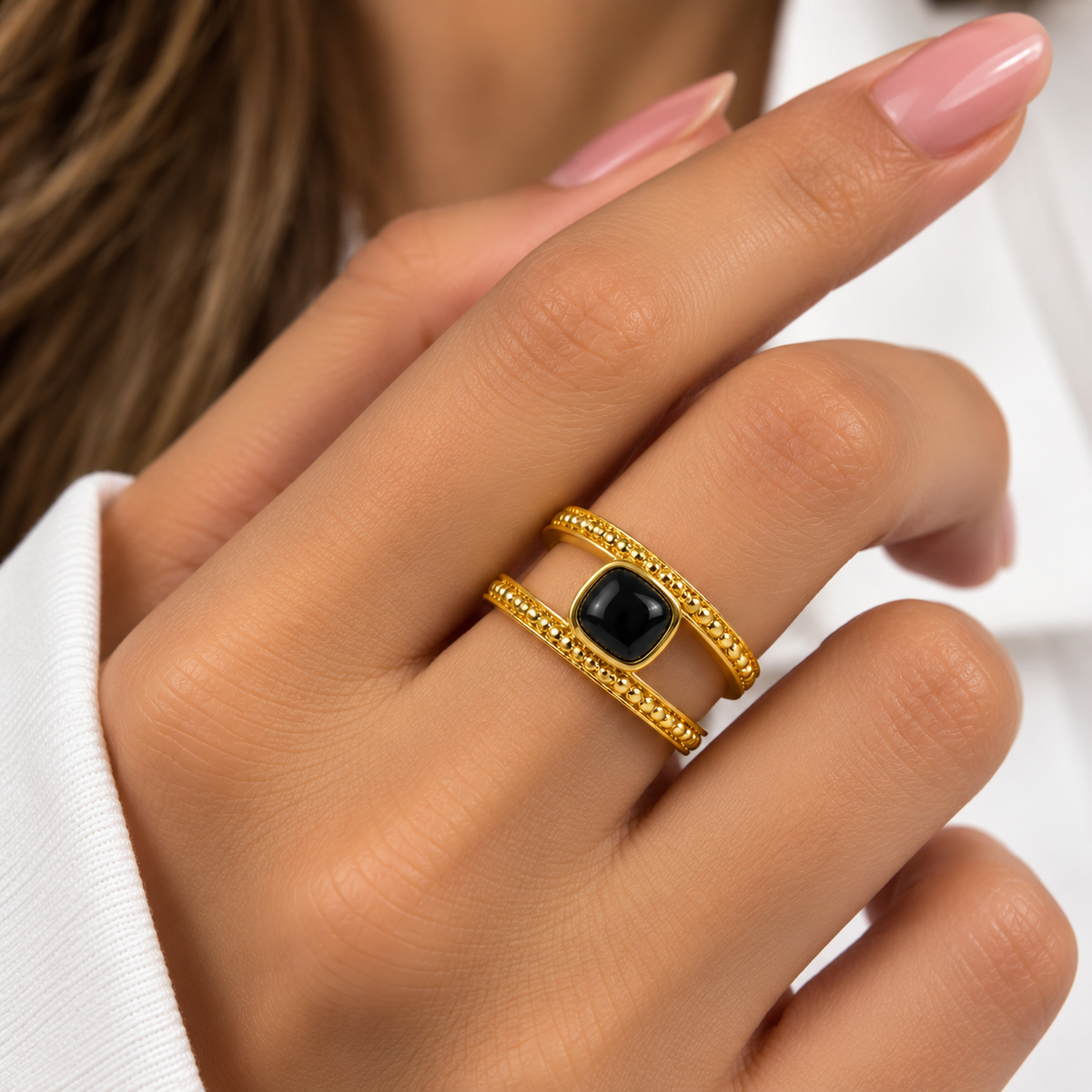 Onyx Gold Ring