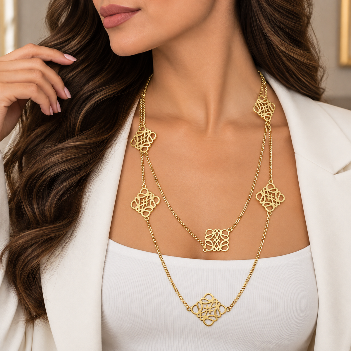 Golden Filigree Layers Necklace ✨