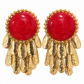 Ruby Gold Cascade Earrings ❤️