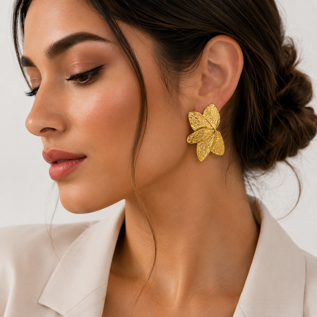 Golden Butterfly Earrings