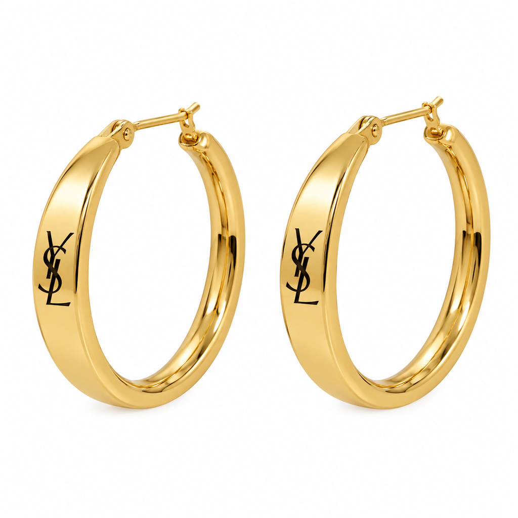 Golden Statement Hoops ✨