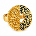 Golden & Black Royal Calligraphy Ring 🖤✨