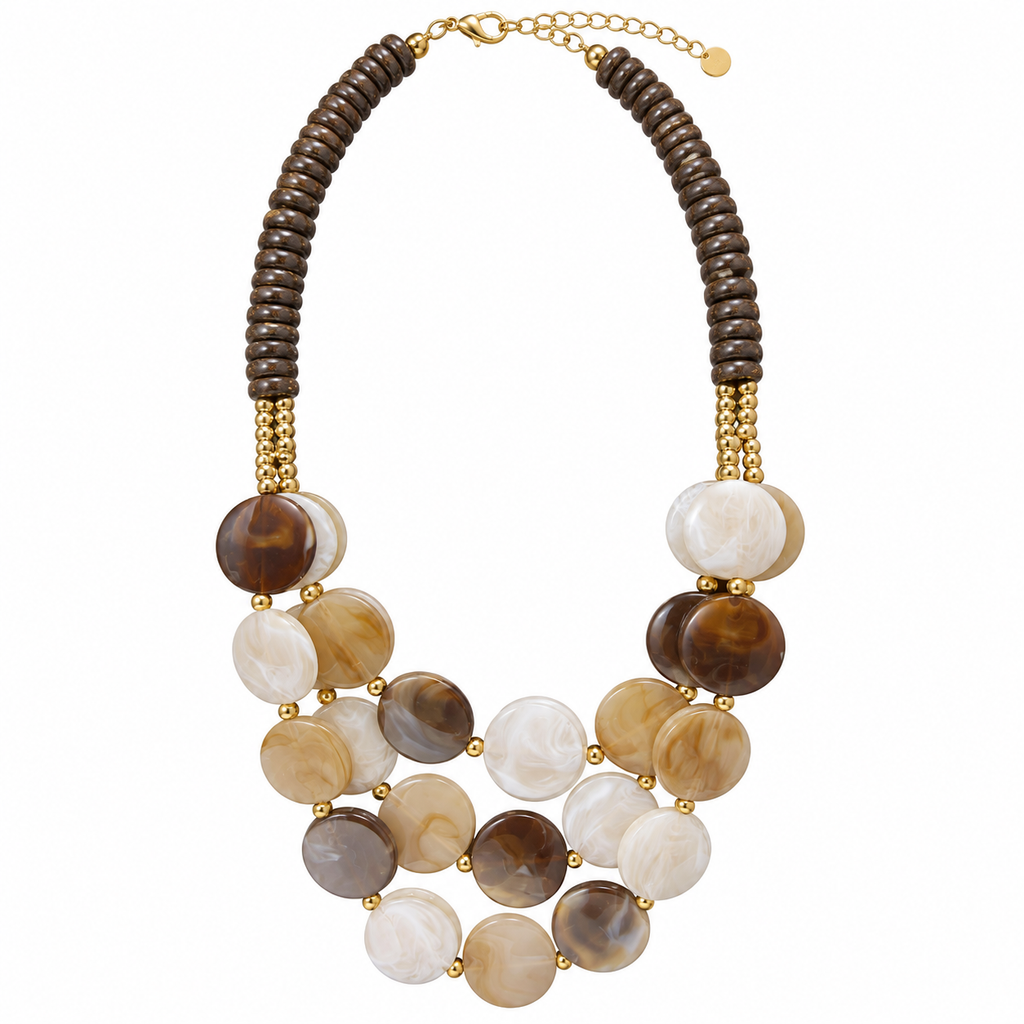 Mocha Stone Statement Necklace ✨