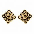 Golden Black Filigree Earrings ✨