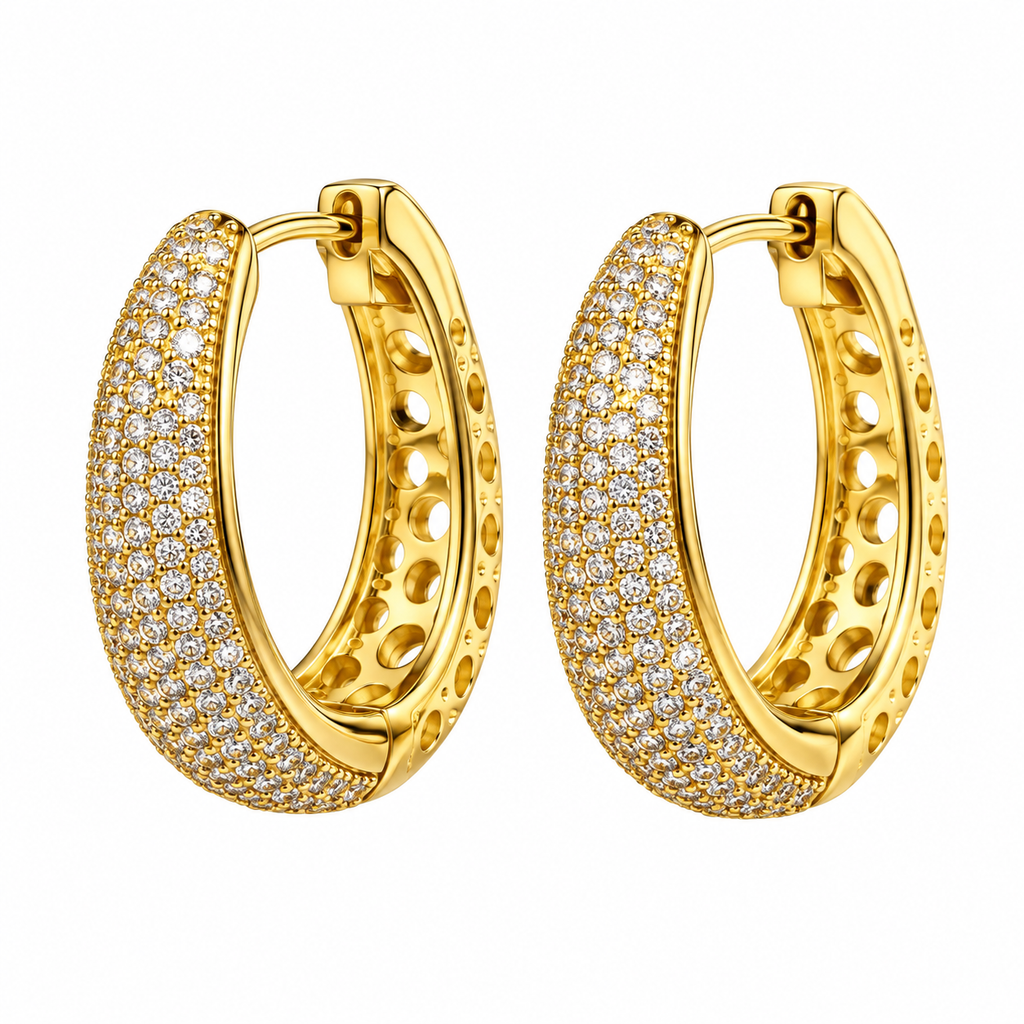 Golden Spark Hoops
