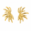 Gold-Tone Floral Statement Earrings ✨