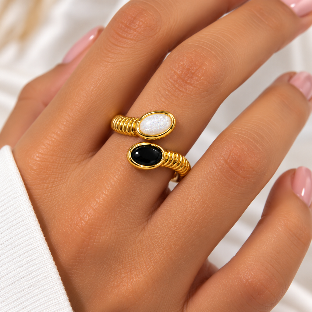 Dual Stone Wrap Ring