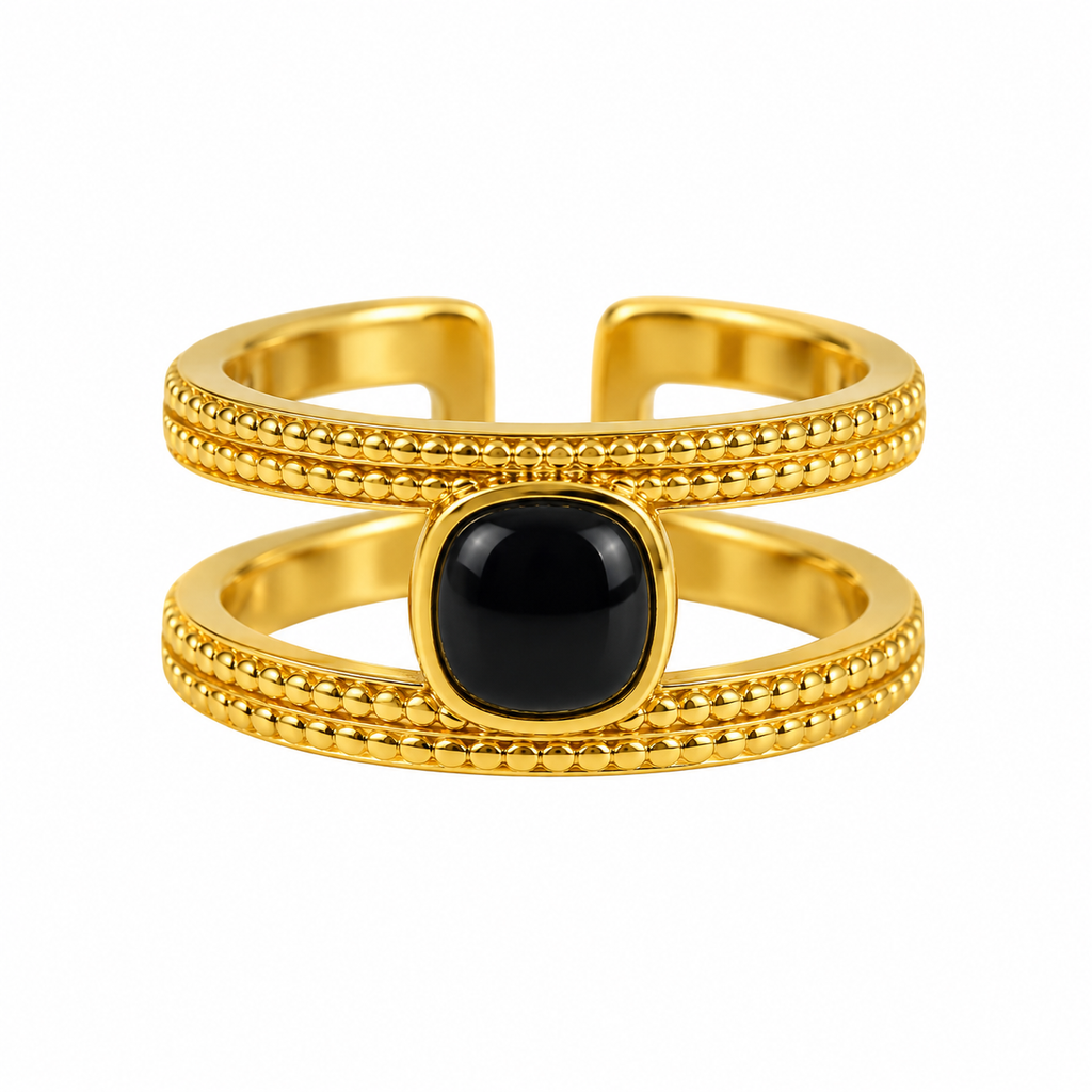Onyx Gold Ring