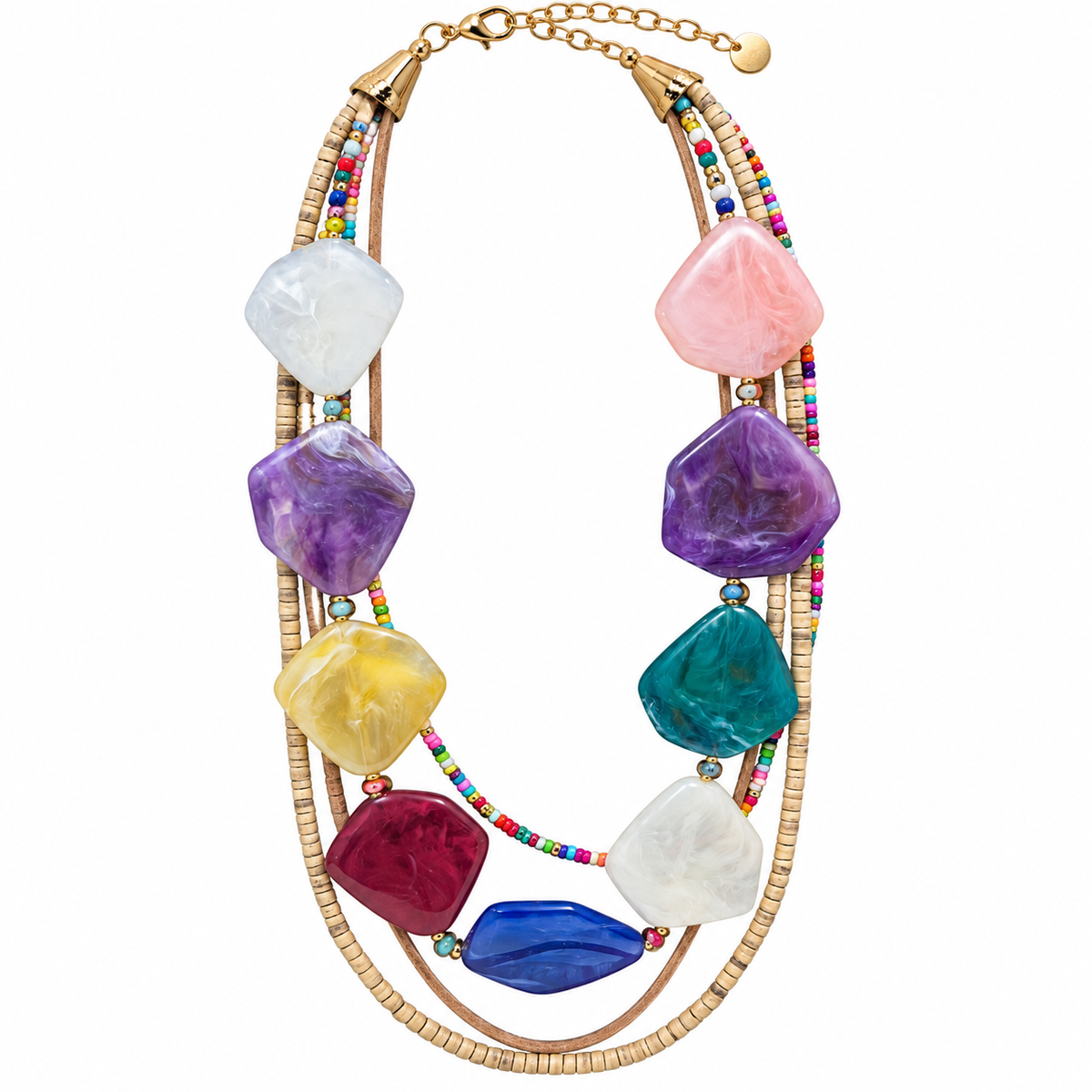 Rainbow Mosaic Necklace ✨