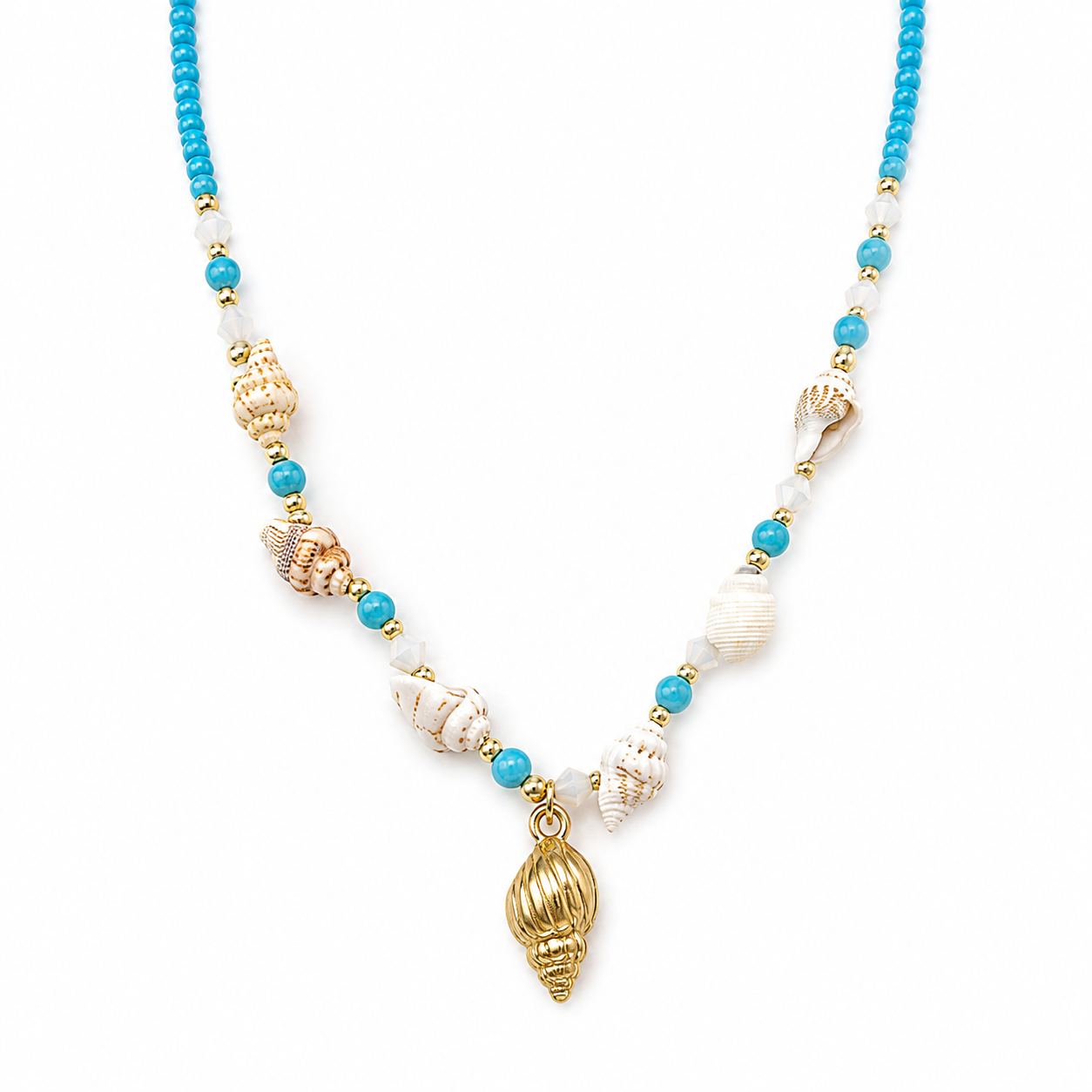 Turquoise Seashell Necklace