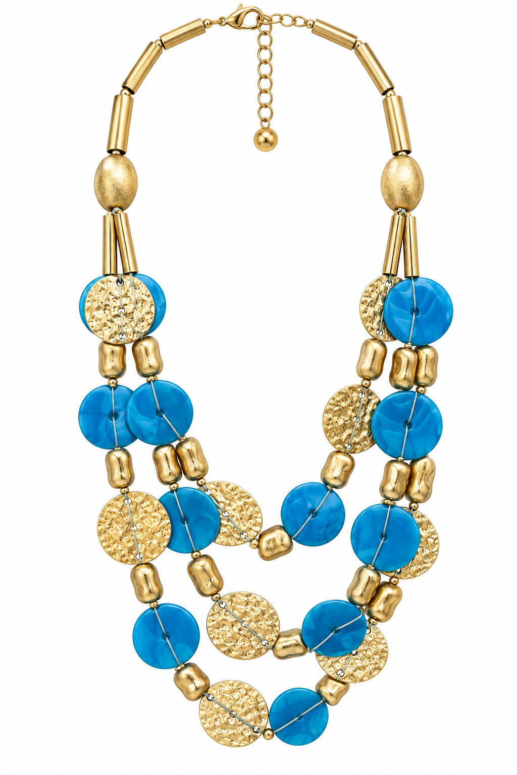 Turquoise Gold Statement Necklace 💙