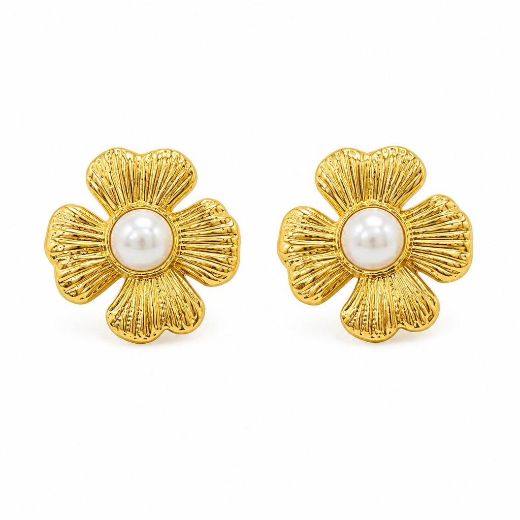 Pearl Flower Earrings