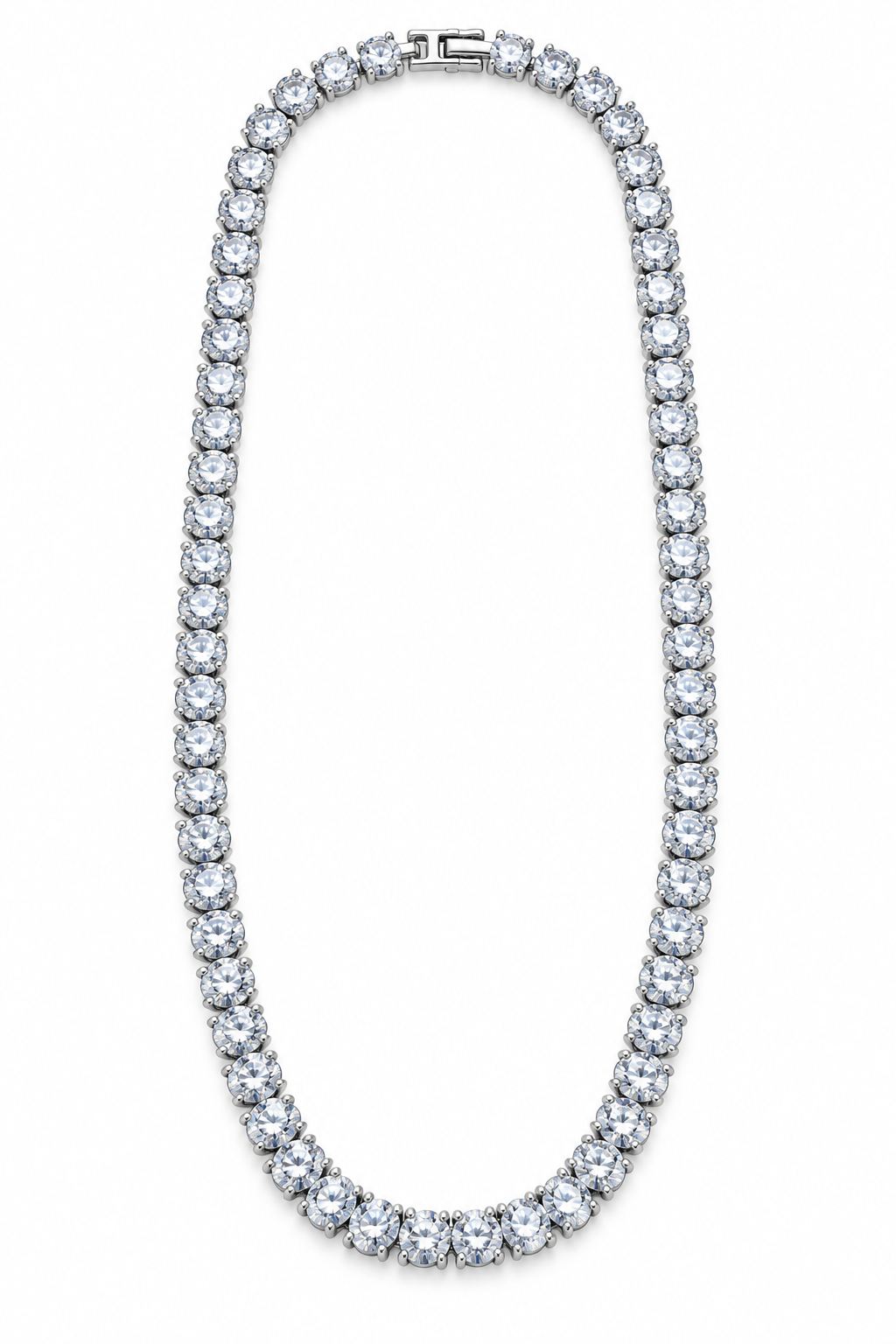 Round Crystal Tennis Necklace ✨