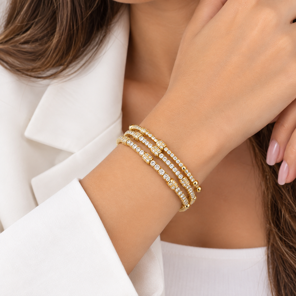 Golden Crystal Luxe Bracelet