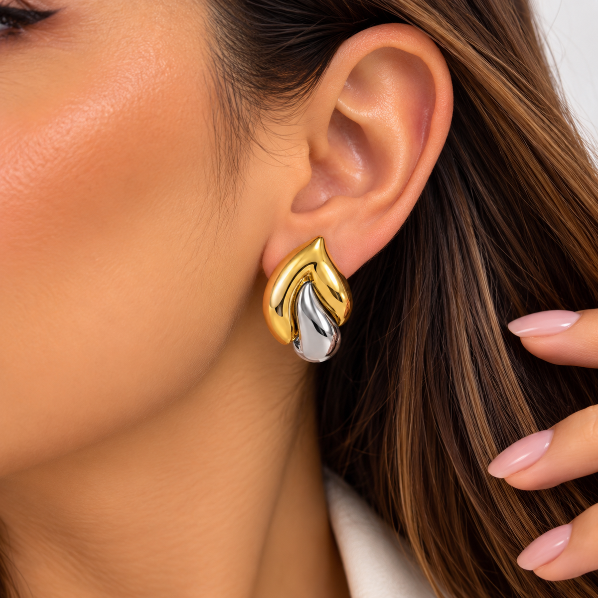 Golden Silver Teardrop ✨