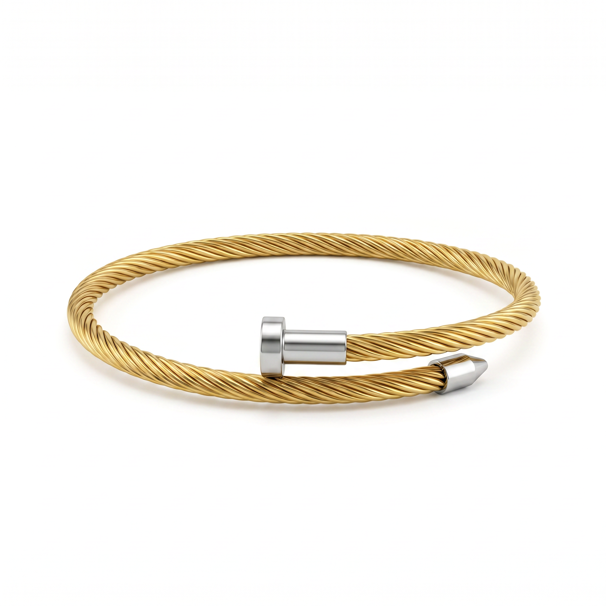 Two-Tone Twisted Rope Bracelet