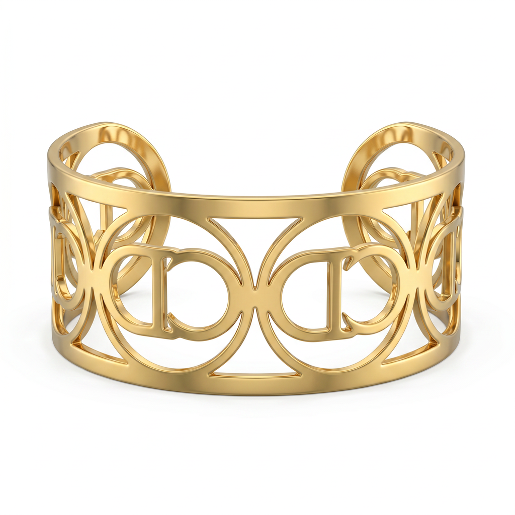 Gold Logo Cuff Bracelet