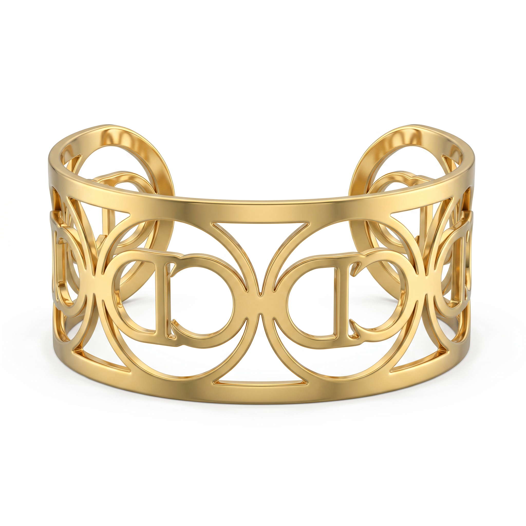 Gold Logo Cuff Bracelet