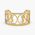 Gold Monogram Cuff Bracelet