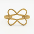 Gold Wire Bow Cuff Bracelet