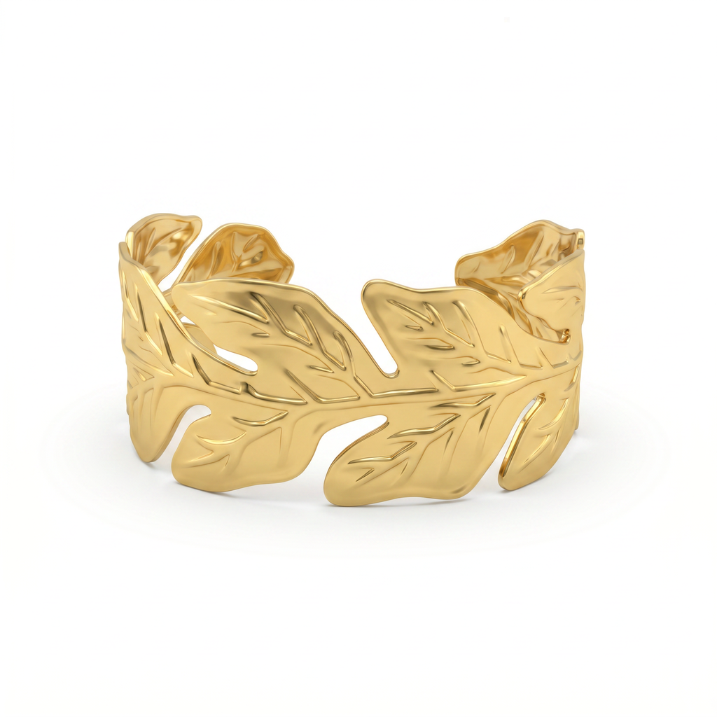 Gold Leaf Cuff Bracelet