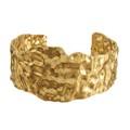 Gold Hammered Molten Cuff Bracelet