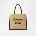 Summer Vibes Straw Tote Bag – Brown