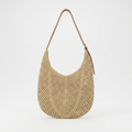 Tan Crochet Hobo Shoulder Bag