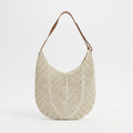 Cream Crochet Hobo Shoulder Bag