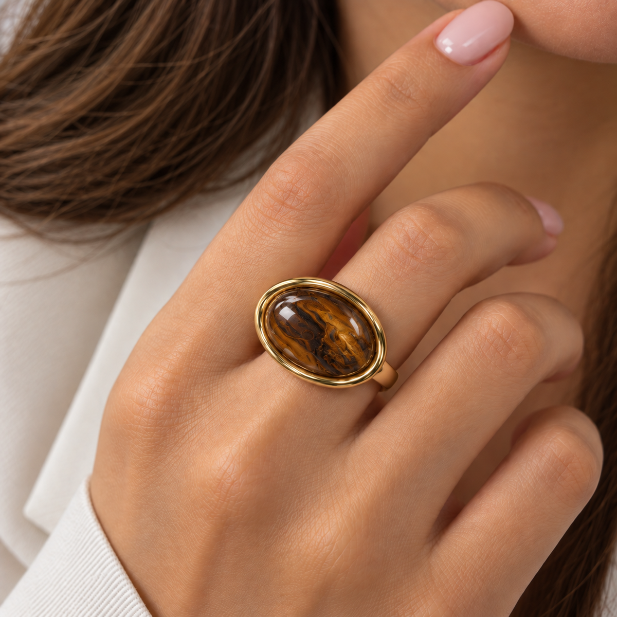 Amber Open-Back Ring ✨🧡