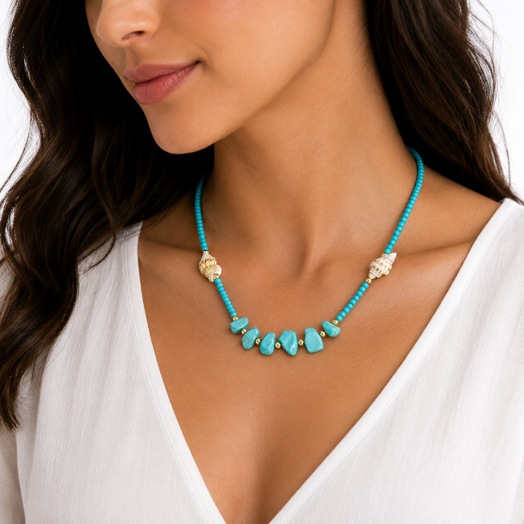 Turquoise Shell Necklace