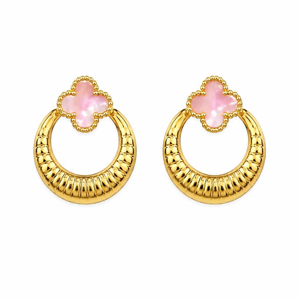 Pink Clover Hoops