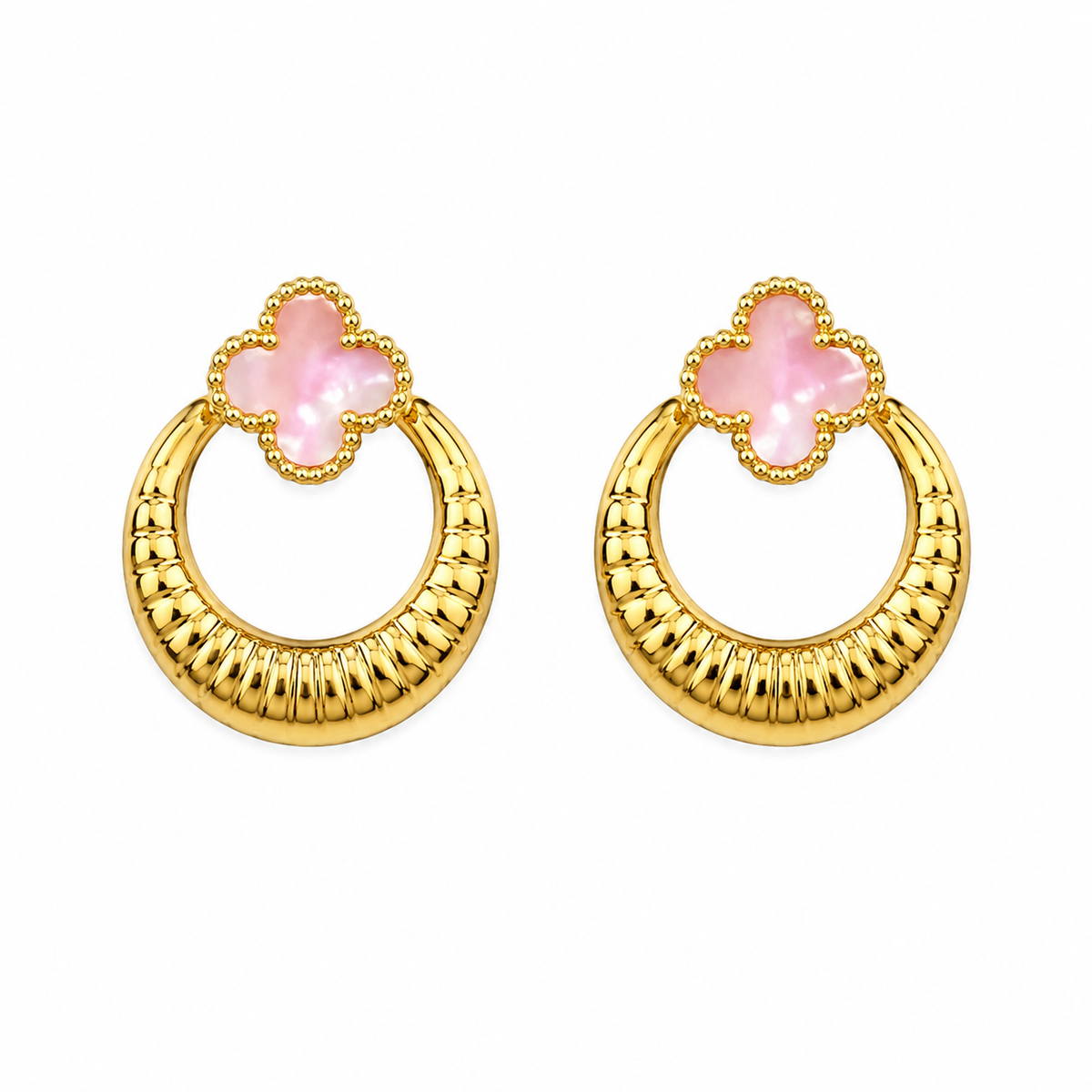 Pink Clover Hoops