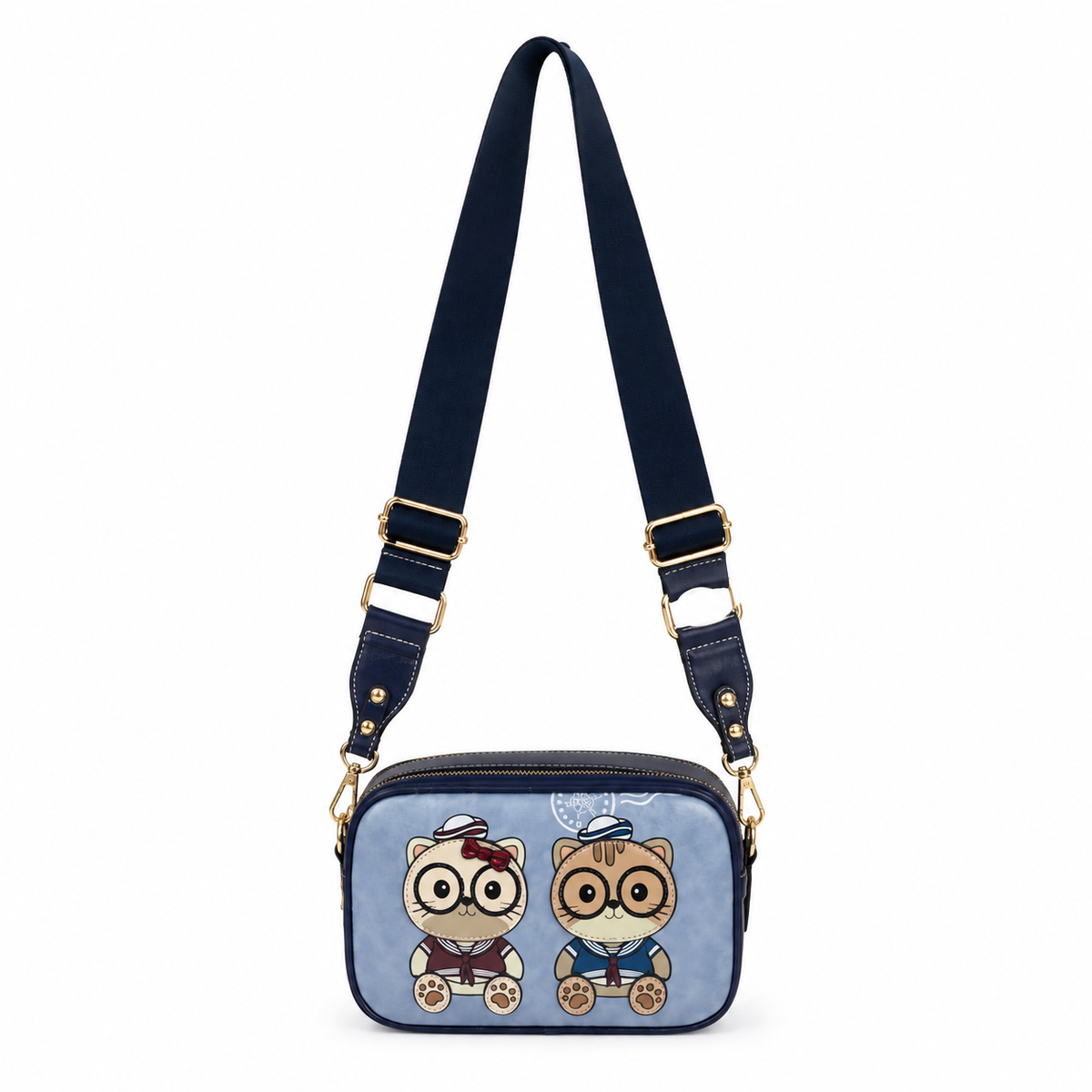 BEIBAO Navy Cat Crossbody 🐱💙