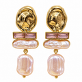 Pearl Blush Statement Earrings ✨