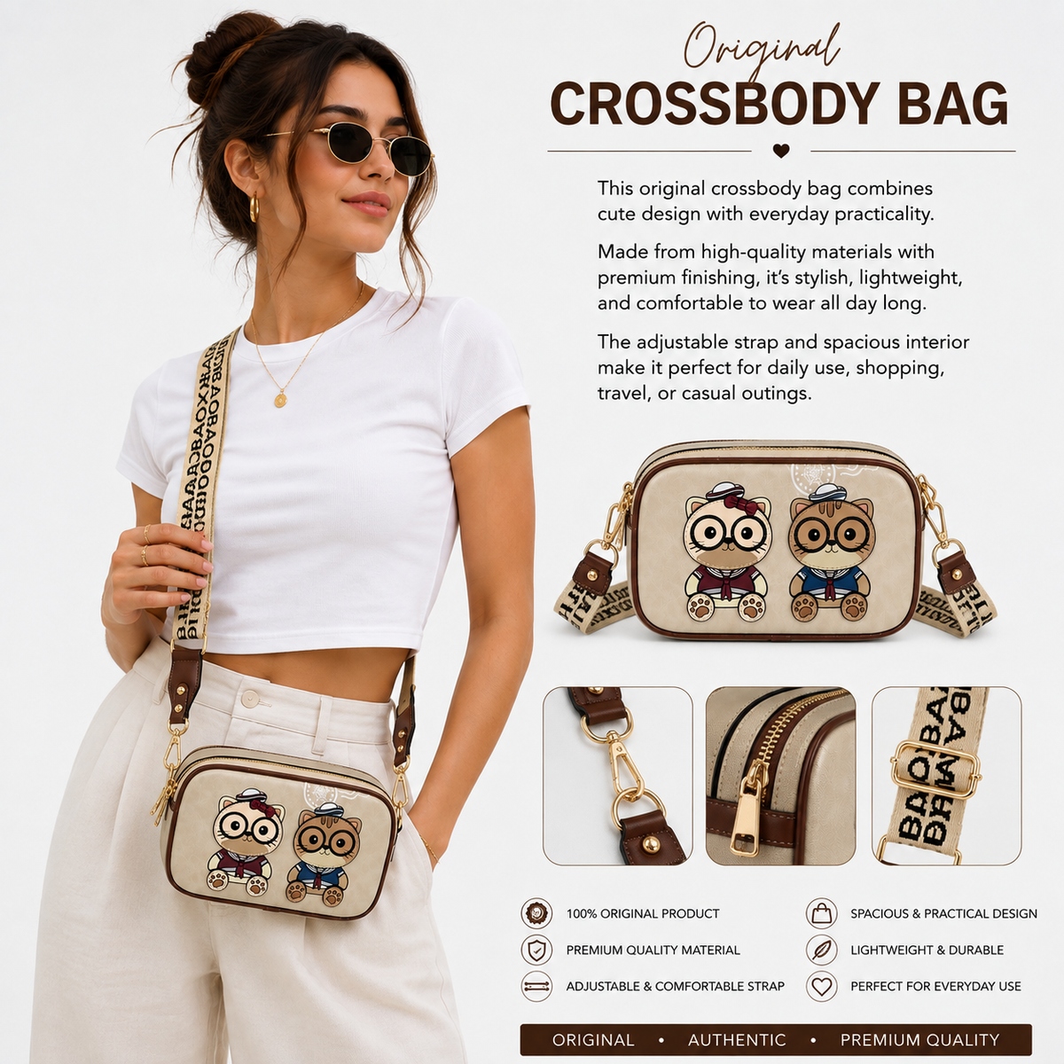 BEIBAO Cute Cat Crossbody 🐱